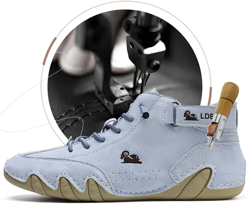 Men's Waterproof High Top Chukka Boots - Handmade Italian Suede, Non-Slip & Breathable Outdoor Casual Shoes