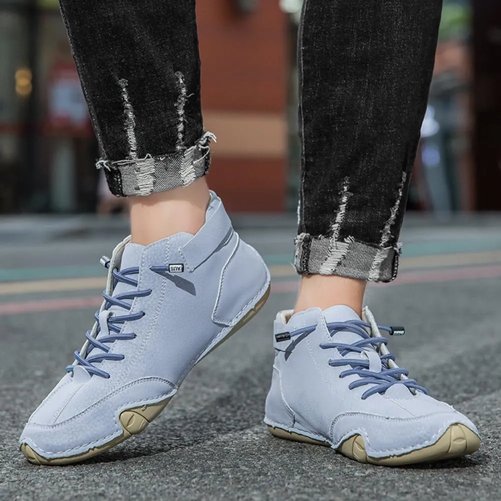 Men's Waterproof High Top Chukka Boots - Handmade Italian Suede, Non-Slip & Breathable Outdoor Casual Shoes