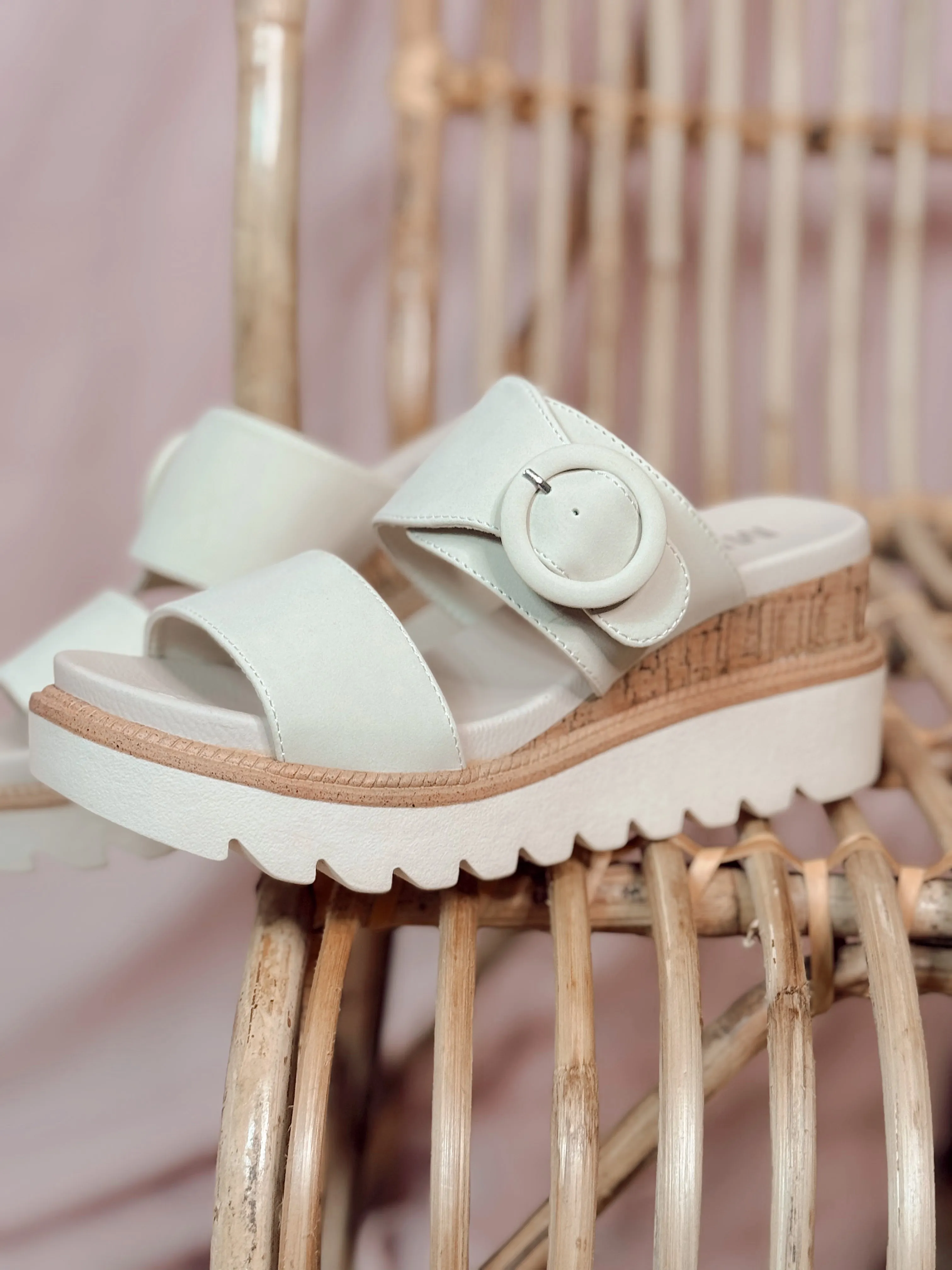 Mia Odal Wedge Sandals - Seashell