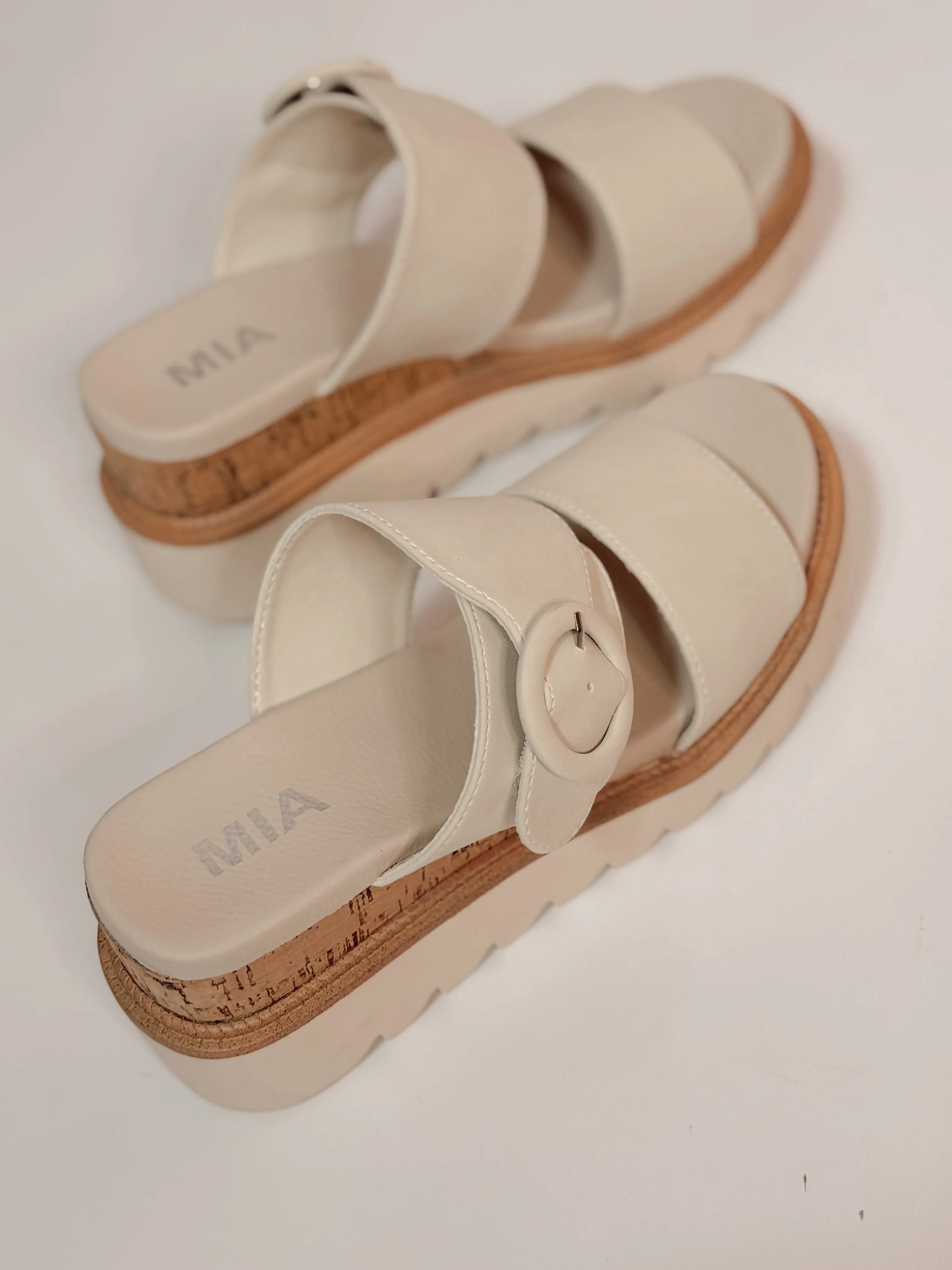 Mia Odal Wedge Sandals - Seashell