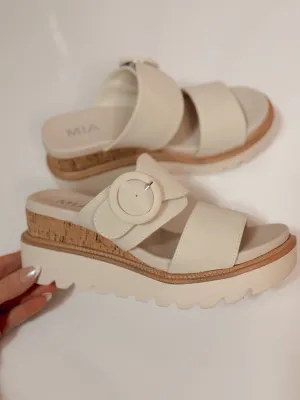 Mia Odal Wedge Sandals - Seashell