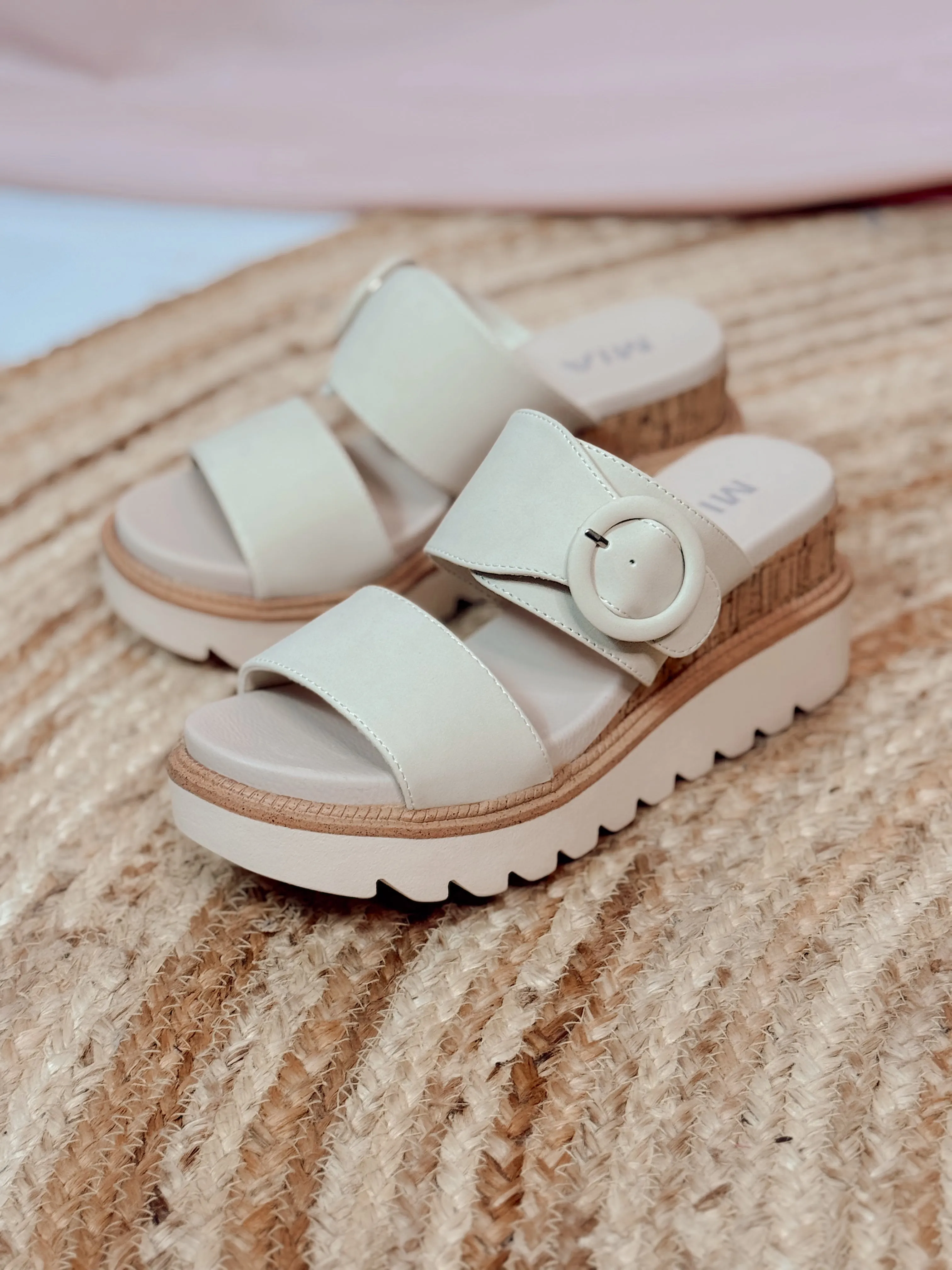 Mia Odal Wedge Sandals - Seashell