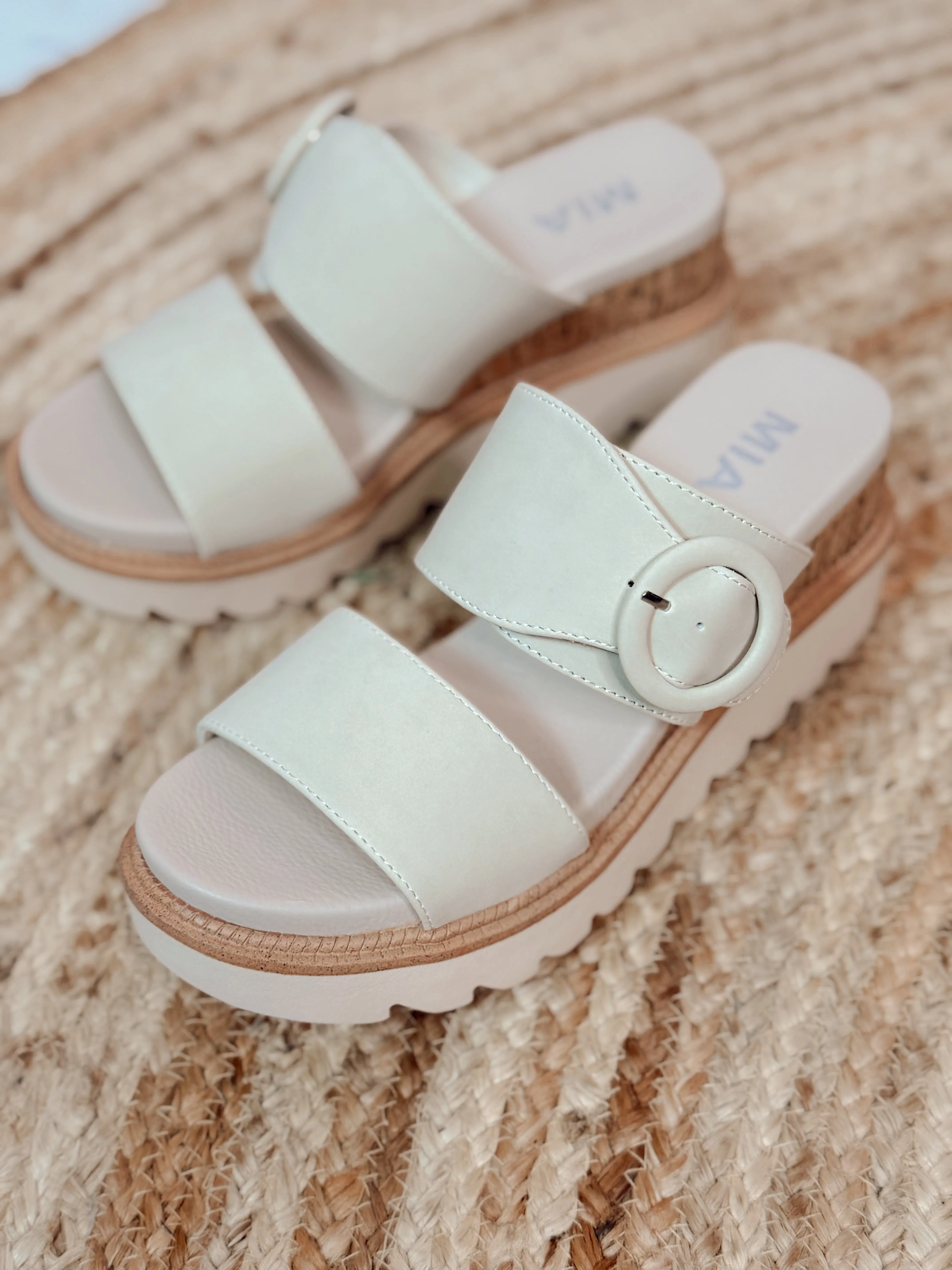 Mia Odal Wedge Sandals - Seashell