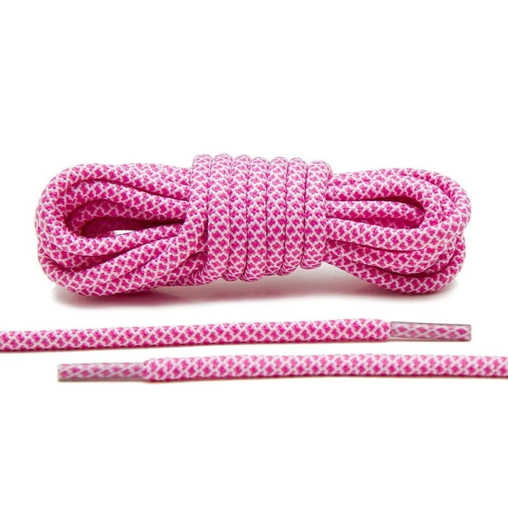 Pink/White Rope Laces