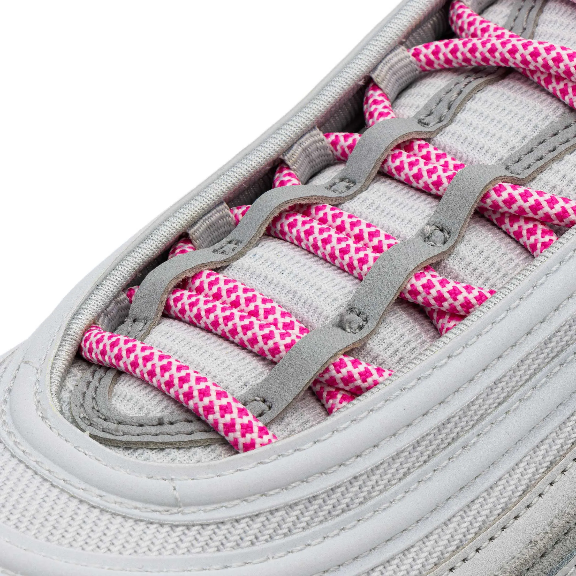 Pink/White Rope Laces