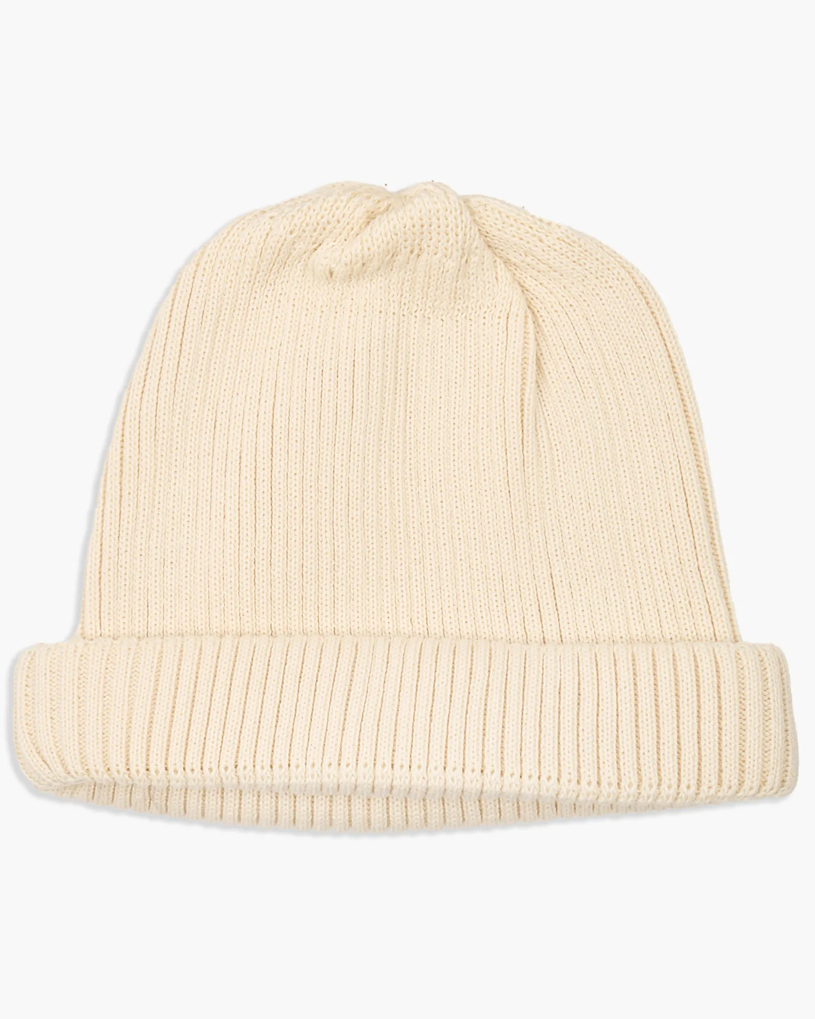 RoToTo R5021 Cotton Roll Up Beanie - Ivory