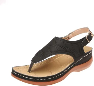 Sandals for Women 2025 High Arch Support Comfort Wear Shoes Orthopedic Sandals Adjustable Dressy Sandal Lightweight Casual Summer Beach Shoes Comfortwear Ortho Orthotic Wedge Vintage Flip Flops Trendy