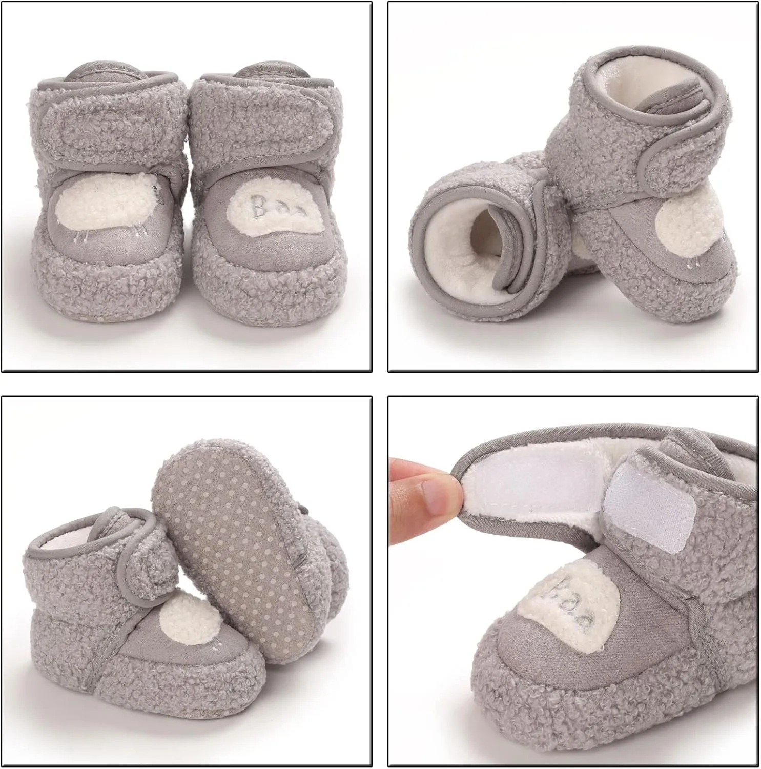 School Shoes for Baby Soft Warm Shoes Soft Booties Comfortable Boots Infant Toddler Warming Home Shoes Snow Boots