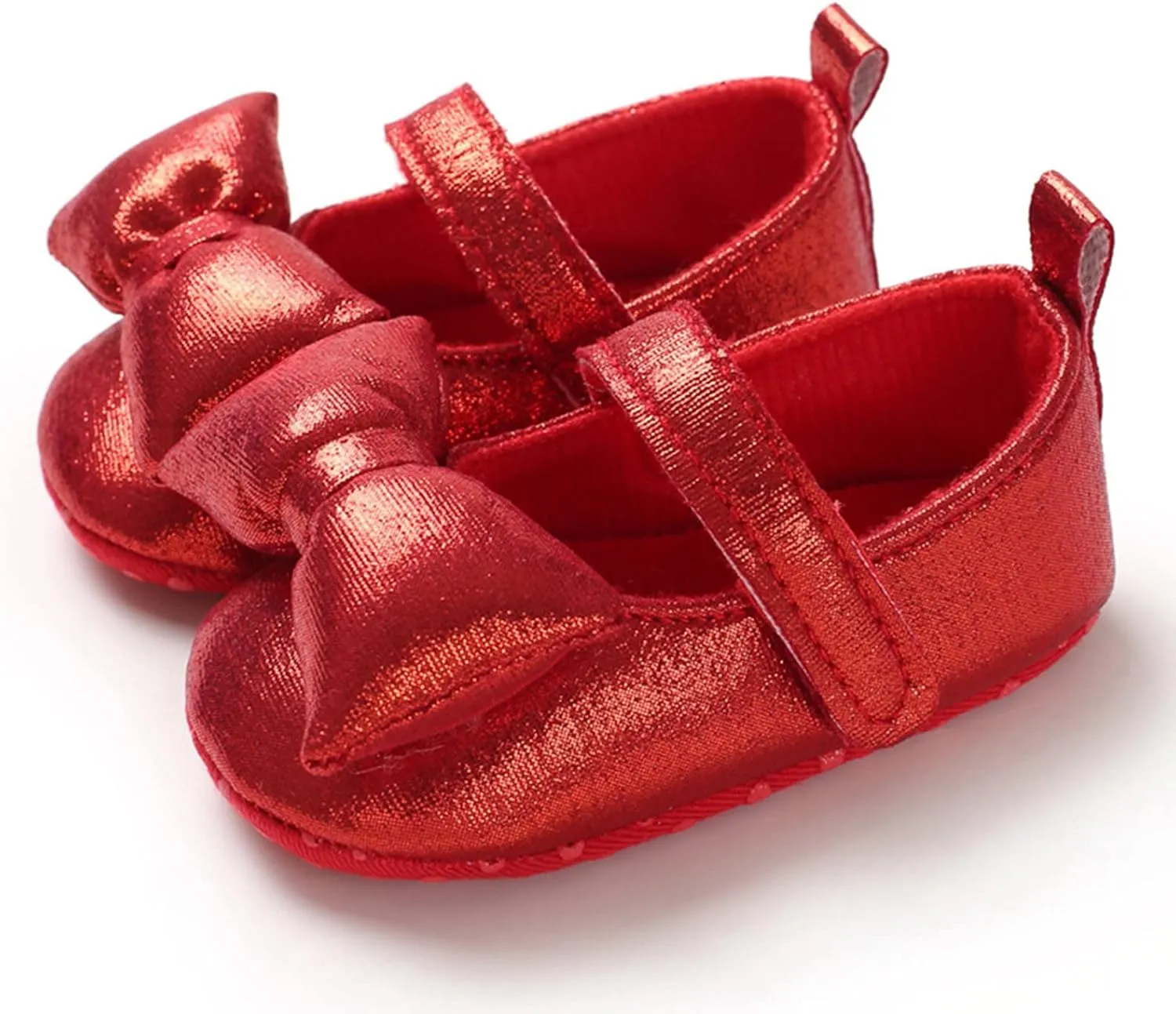 sfdgfhyf Running Shoes Children Baby Shoes Boys Girls Floor Sports Shoes Flat Bottom Non Slip Hook Loop Solid Color Bow