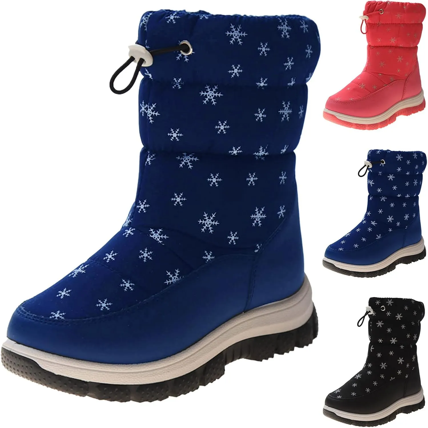sfdgfhyf Toddler School Boots Fashion Winter Children Snow Boots Boys And Girls Thick Soles Non Slip And Upper Mid Calf