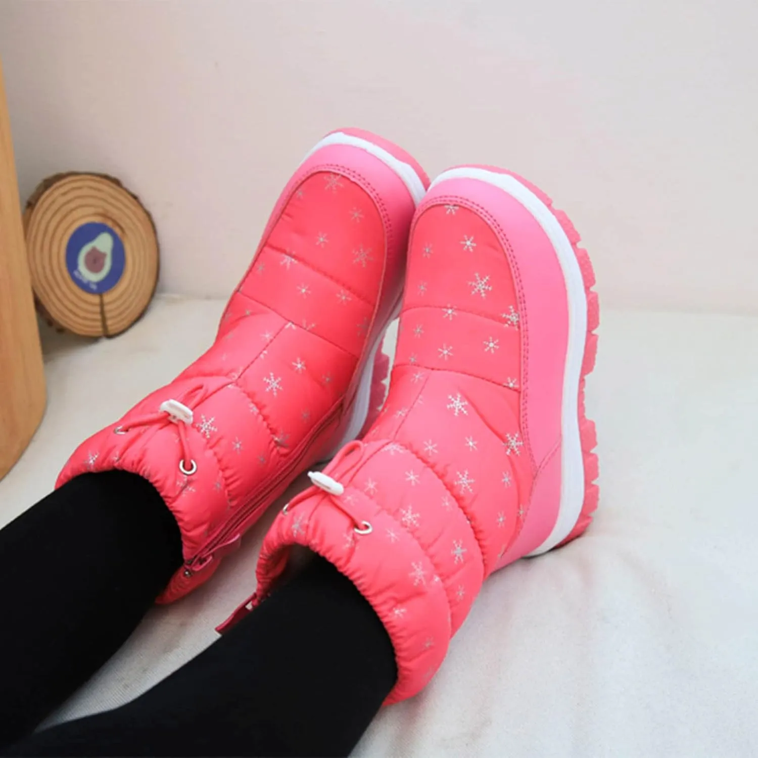 sfdgfhyf Toddler School Boots Fashion Winter Children Snow Boots Boys And Girls Thick Soles Non Slip And Upper Mid Calf