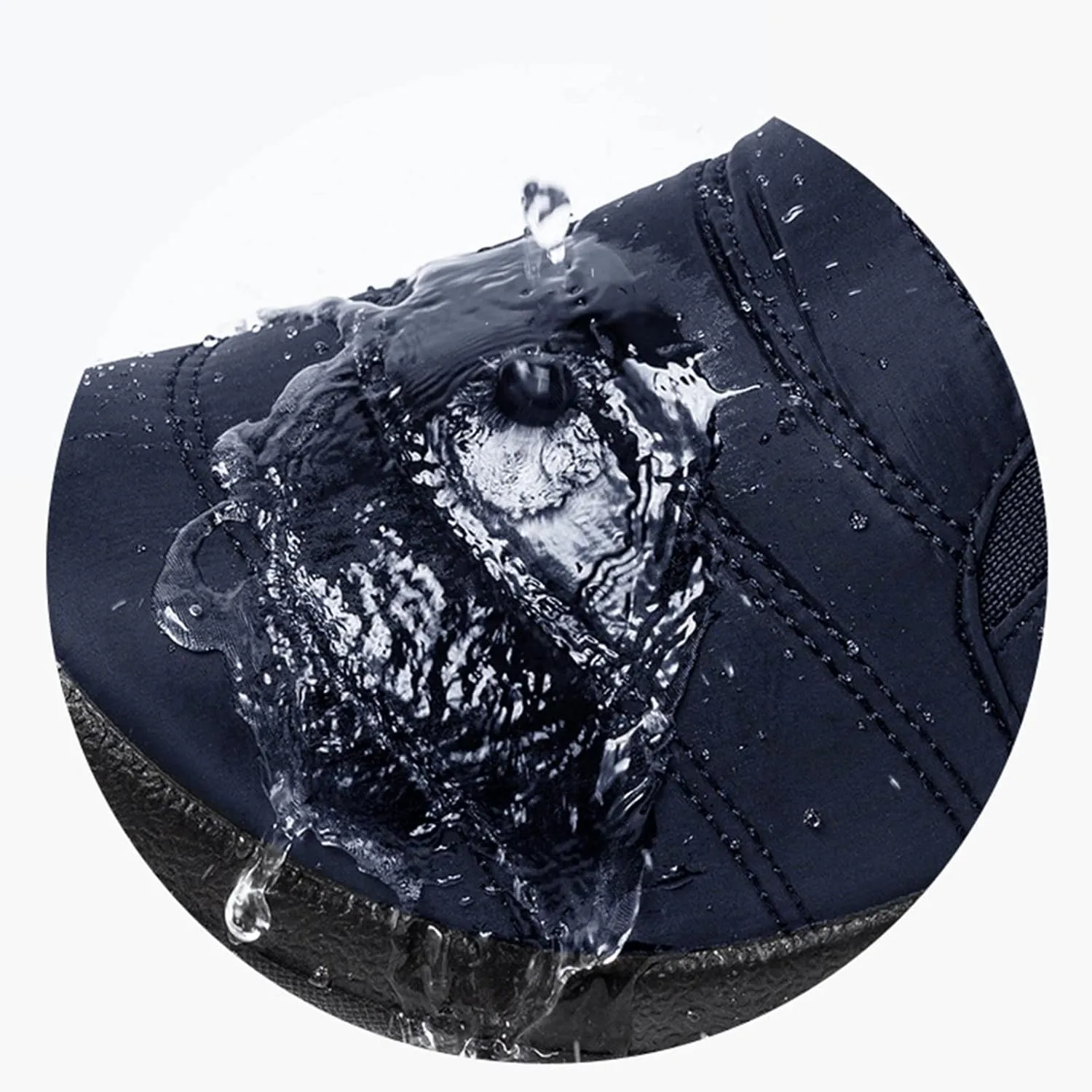 Slip on Winter Boots for Women Wide Womens Waterproof Snow Boots Knee High Women's Leather Winter Boots White Tall Snow Boots for Women White Botas Invierno Mujer Elegantes