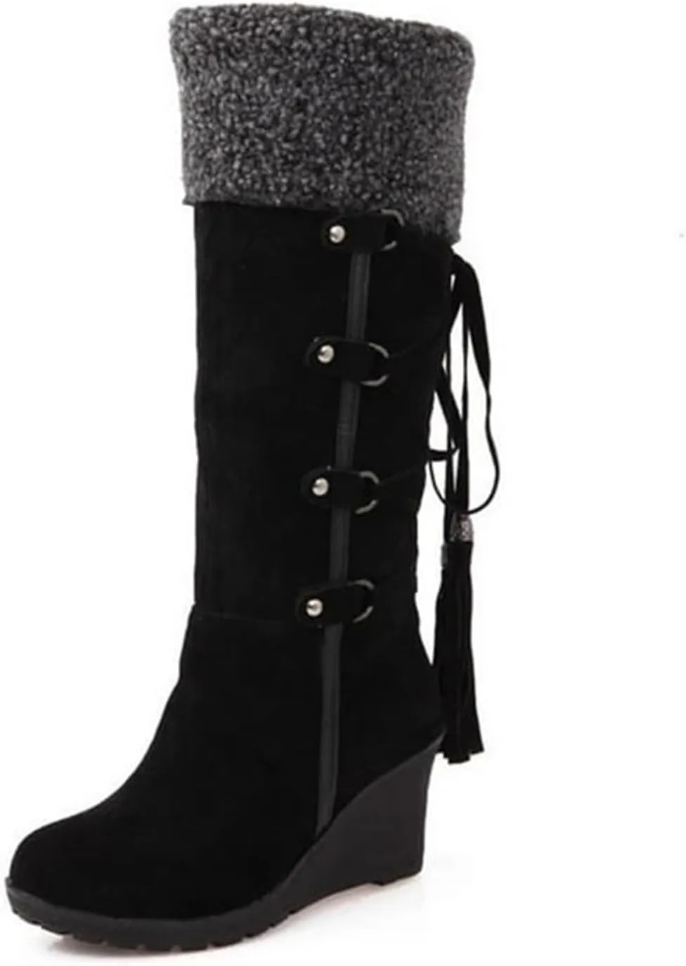 Snow Boot for Women Size 7 Womens Snow Boots Warm Ankle Booties Waterproof Fuzzy Winter Boots Wide Width for Women Womens Work Boots Waterproof Slip Resistant Botas Waterproof Para Mujer Nieve