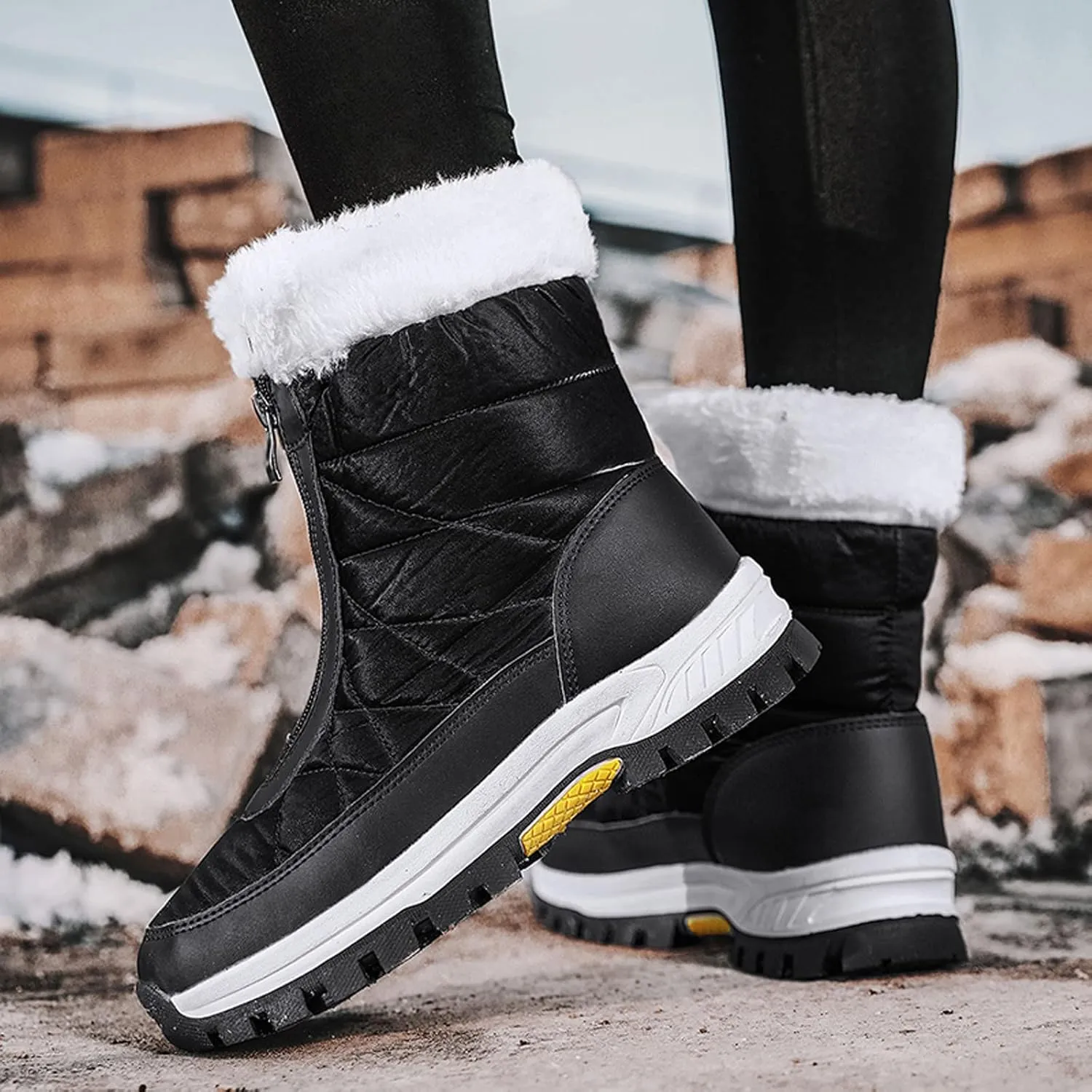 Snow Boots Cute Snow Boots for Women Waterproof Warm Non Slip Snow Boots for Women Wide Extra Wide Calf Womens Snow Boots Winter Womens Boots Snow Womens Winter Ankle Boots