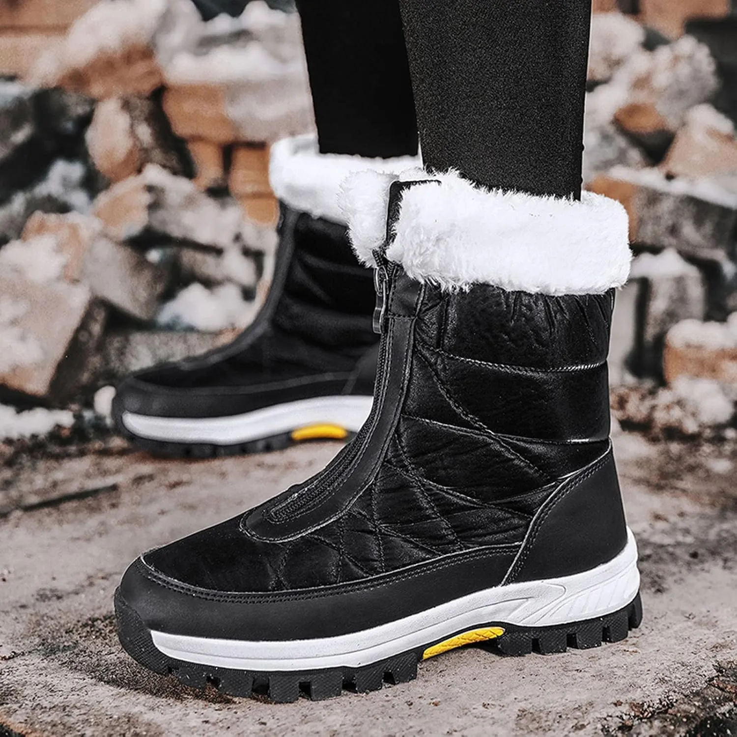 Snow Boots Cute Snow Boots for Women Waterproof Warm Non Slip Snow Boots for Women Wide Extra Wide Calf Womens Snow Boots Winter Womens Boots Snow Womens Winter Ankle Boots