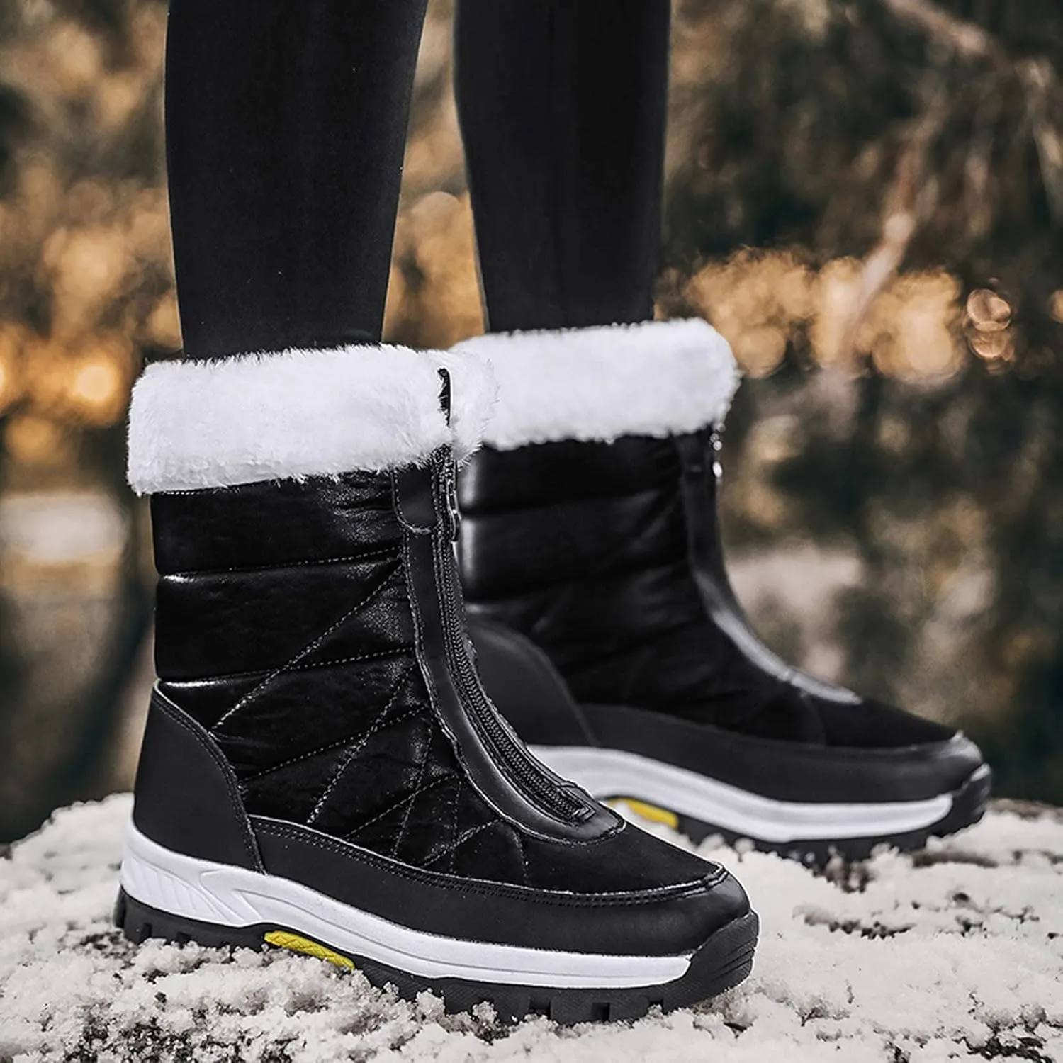 Snow Boots Cute Snow Boots for Women Waterproof Warm Non Slip Snow Boots for Women Wide Extra Wide Calf Womens Snow Boots Winter Womens Boots Snow Womens Winter Ankle Boots