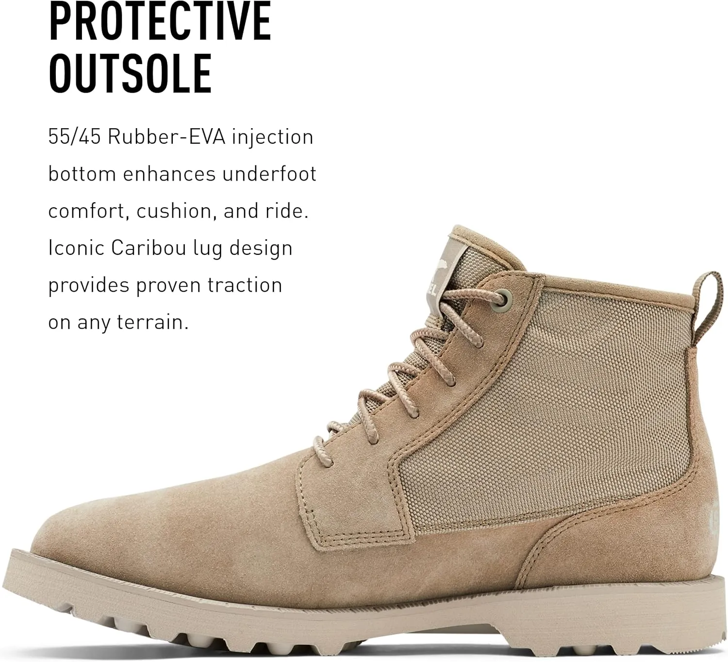 Sorel Men's Caribou Mod Chukka WP Boot ?? Waterproof Suede & Nylon Rain Boots