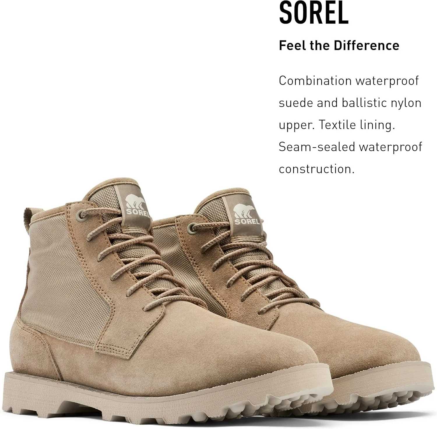 Sorel Men's Caribou Mod Chukka WP Boot ?? Waterproof Suede & Nylon Rain Boots