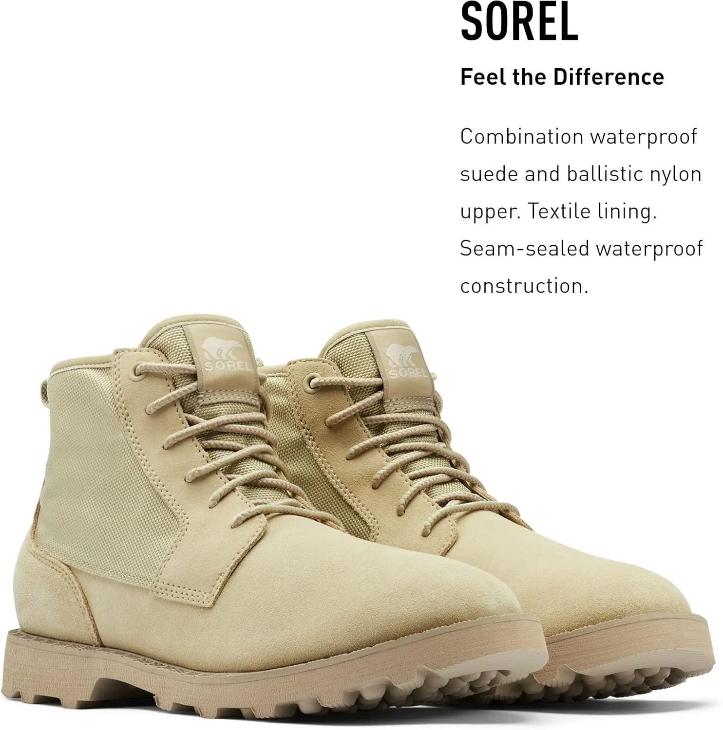 Sorel Men's Caribou Mod Chukka WP Boot ?? Waterproof Suede & Nylon Rain Boots