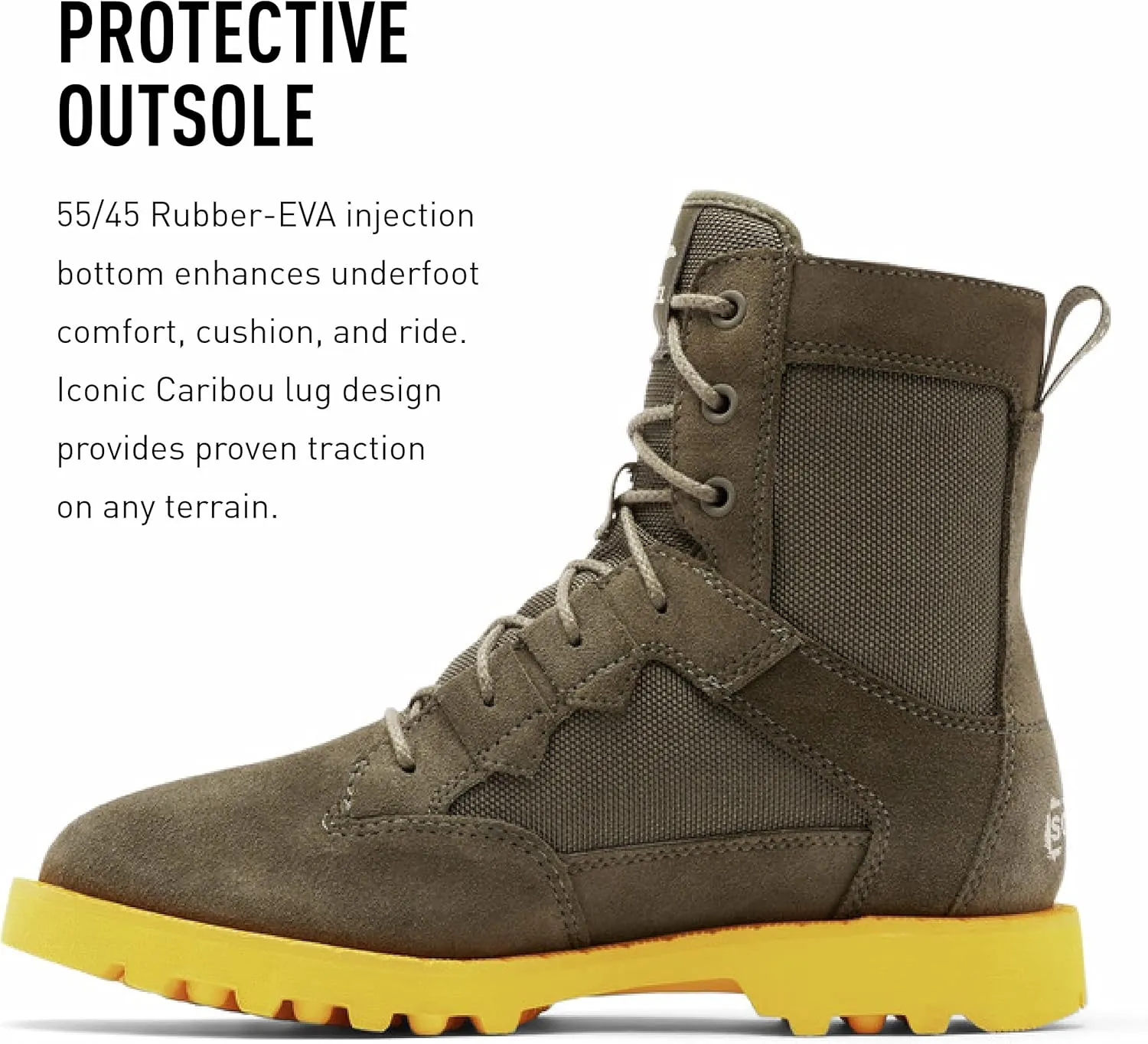 Sorel Women's OTM Caribou Boot  Waterproof Suede & Nylon Snow Boots