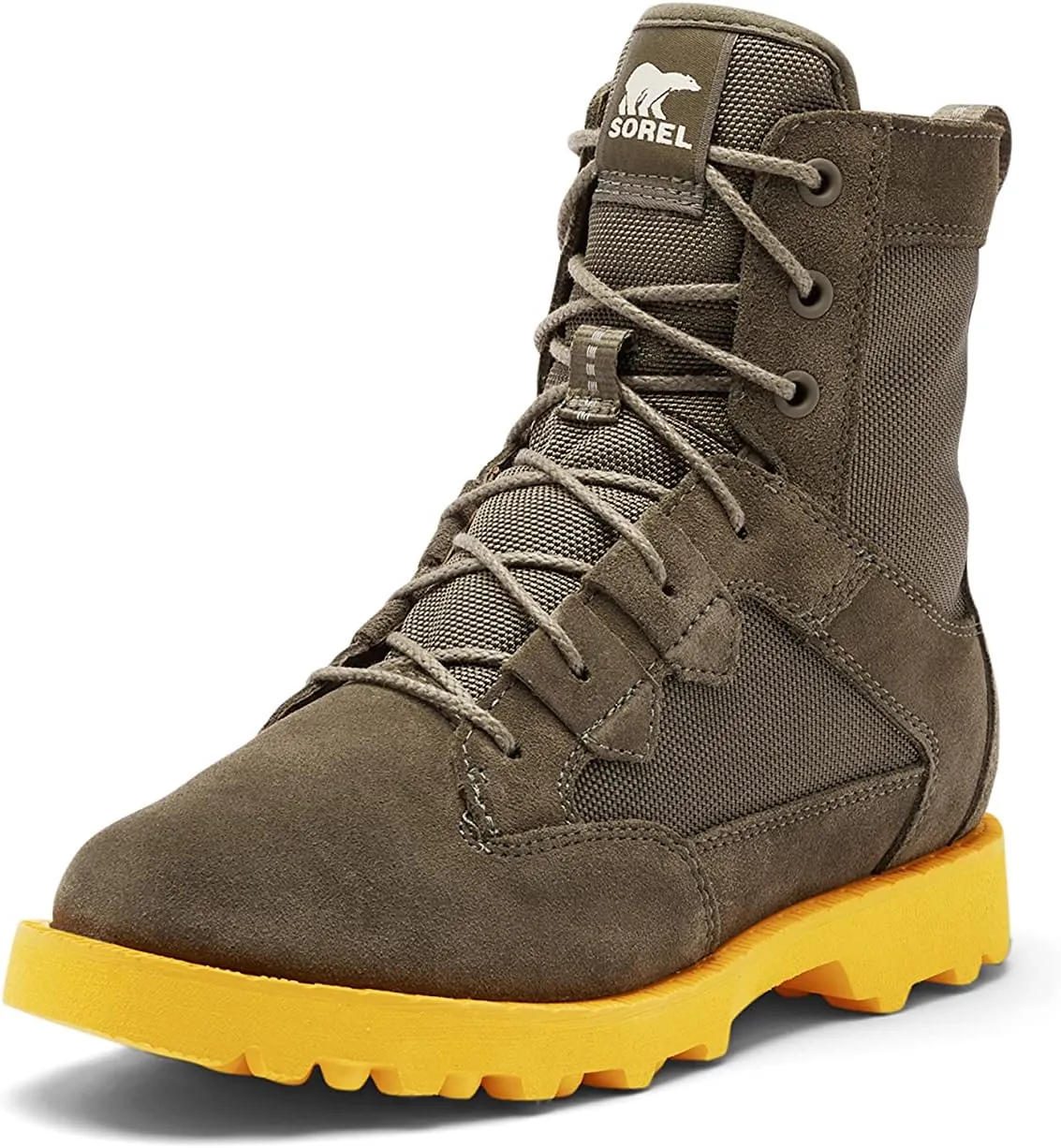 Sorel Women's OTM Caribou Boot  Waterproof Suede & Nylon Snow Boots
