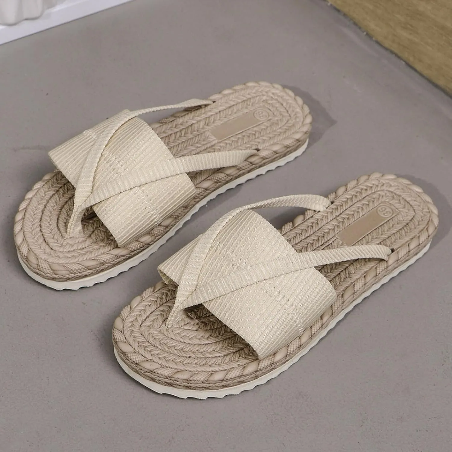 SuanlaTDS Womens Flat Sandals Flip Flops Comfortable 2025 Thong Split Toe Summer Dress Beach Open-toe Slip On Slides Slippers Dressy Walking Bohemian Outdoor Party Low Heels Flats Sandals