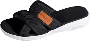 SuanlaTDS Women's Flat Sandals Summer Dressy 2025 Platform Slides Sandal Slip-on Crisscross Open Toe Thick Sole Arch Support Comfortable Walking Shoes Beach Bohemian Party Outdoor Flip Flops