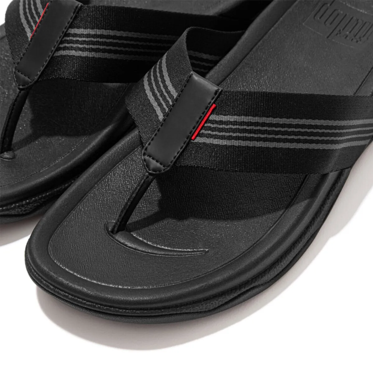 SURFER Stripe Webbing Toe-Post Sandals