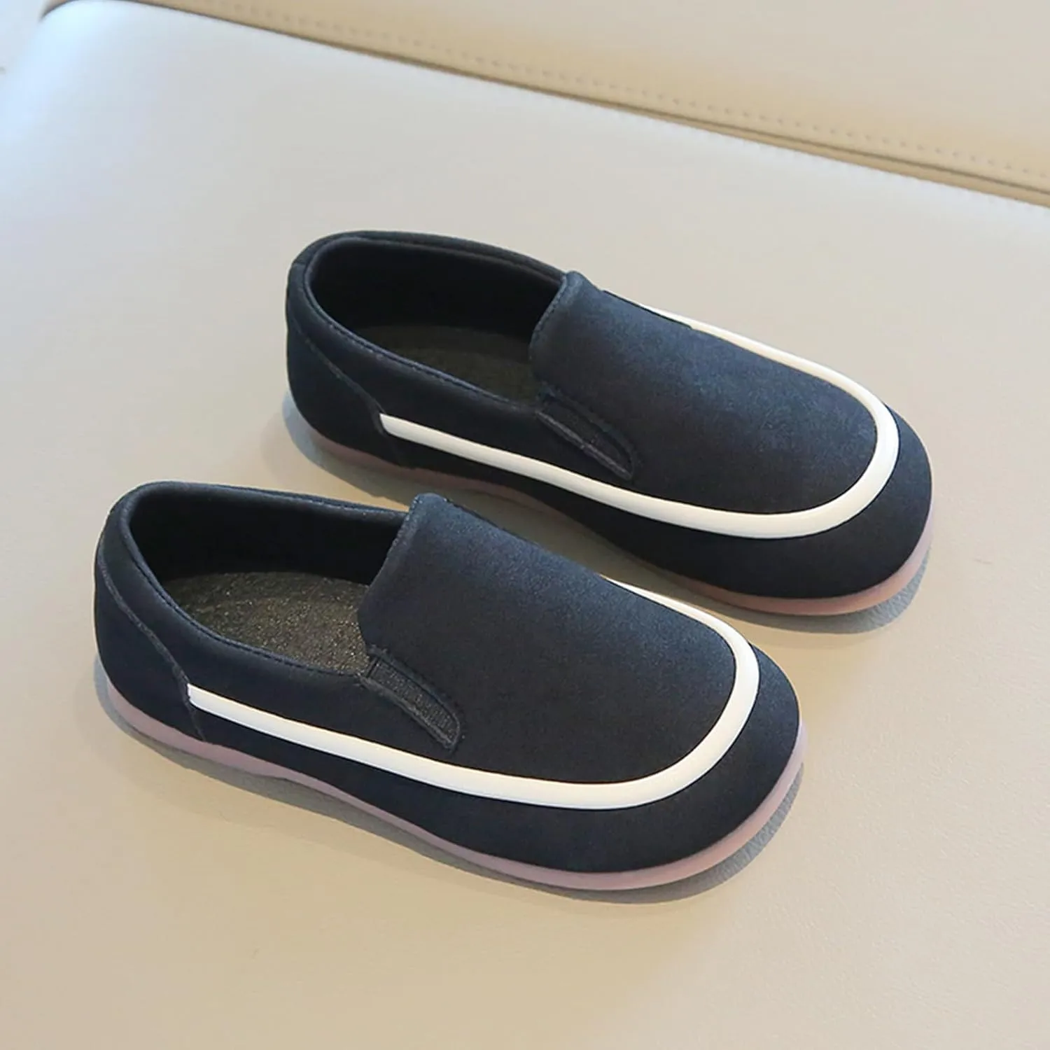 Toddler Boys Girls Leather Loafers Dress Shoes Little Kid Oxford Flats Casual Moccasins Slip-On School Uniform Walking Boat Shoes