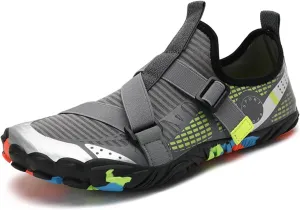 Unisex Hiking Shoes, Quick Drying Lightweight Barefoot Shoes, Minimalist Barefoot Shoes, Water Sports Shoes, Wading Shoe, for Gym Swim Beach (Color : Gris, Size : 9)