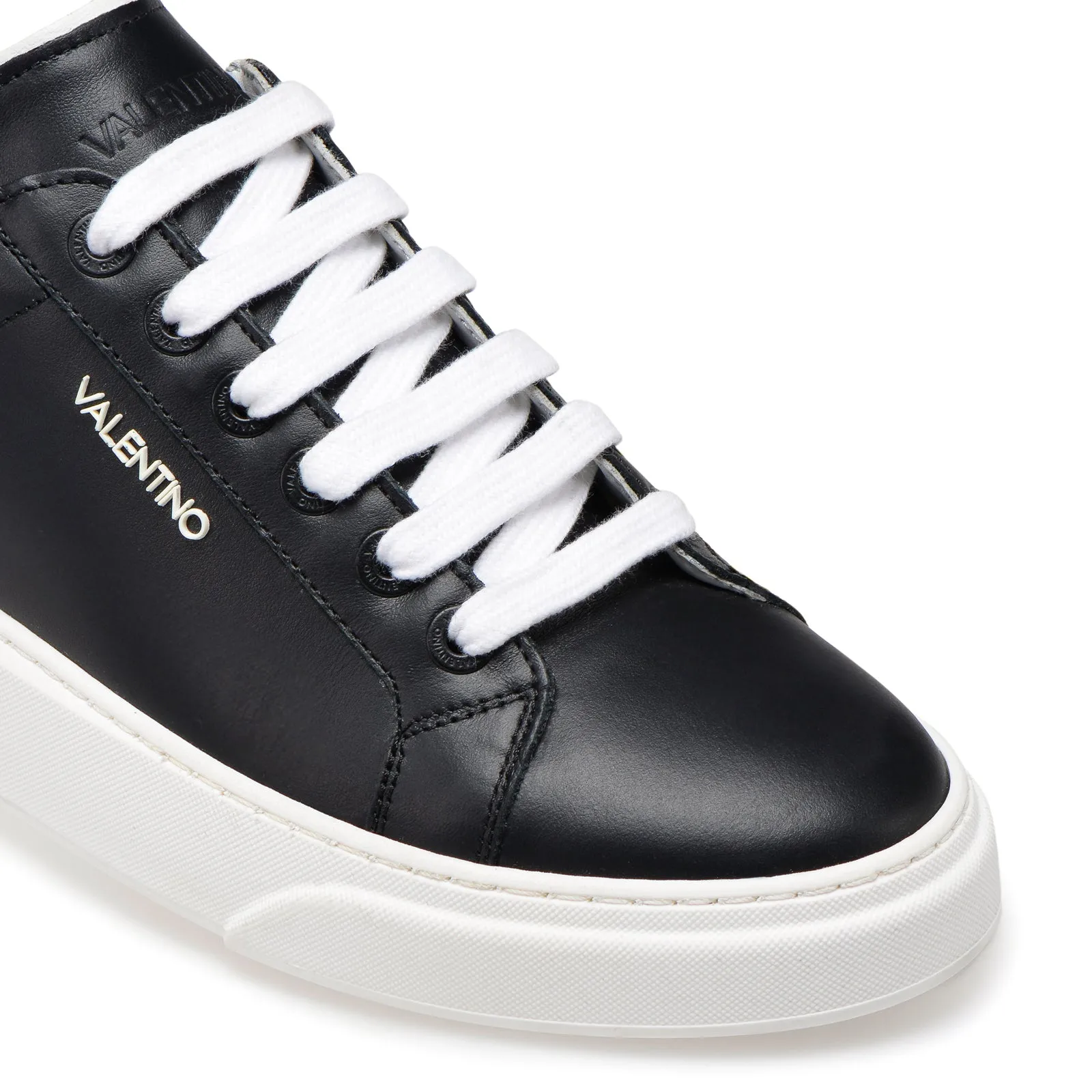 VALENTINO Sneakers Lace-Up in black and white calf