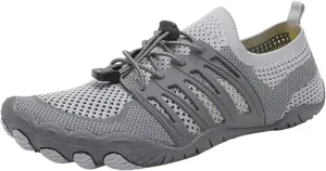 Water Shoes for Men Women Quick-Dry Barefoot Aqua Shoes Comfortable Volleyball Sneakers with Breathable Mesh Lightweight Outdoor Athletic Sport Shoes for Hiking Climbing Laceless Amphibious Shoe