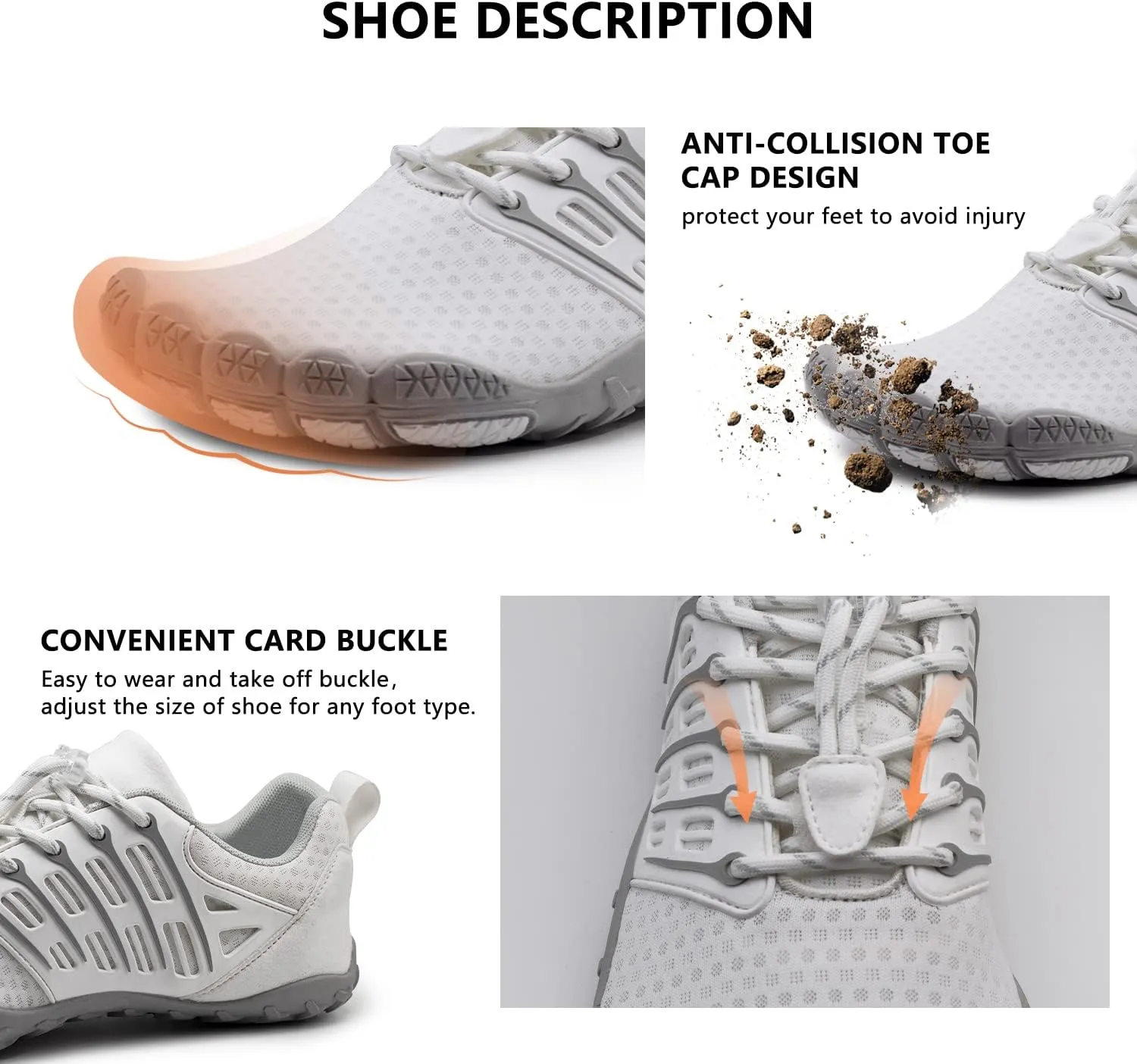 Water Shoes Mens Womens Aqua Quick-Dry Barefoot Athletic Sport Shoes for Outdoor Surfing Kayaking Walking Hiking