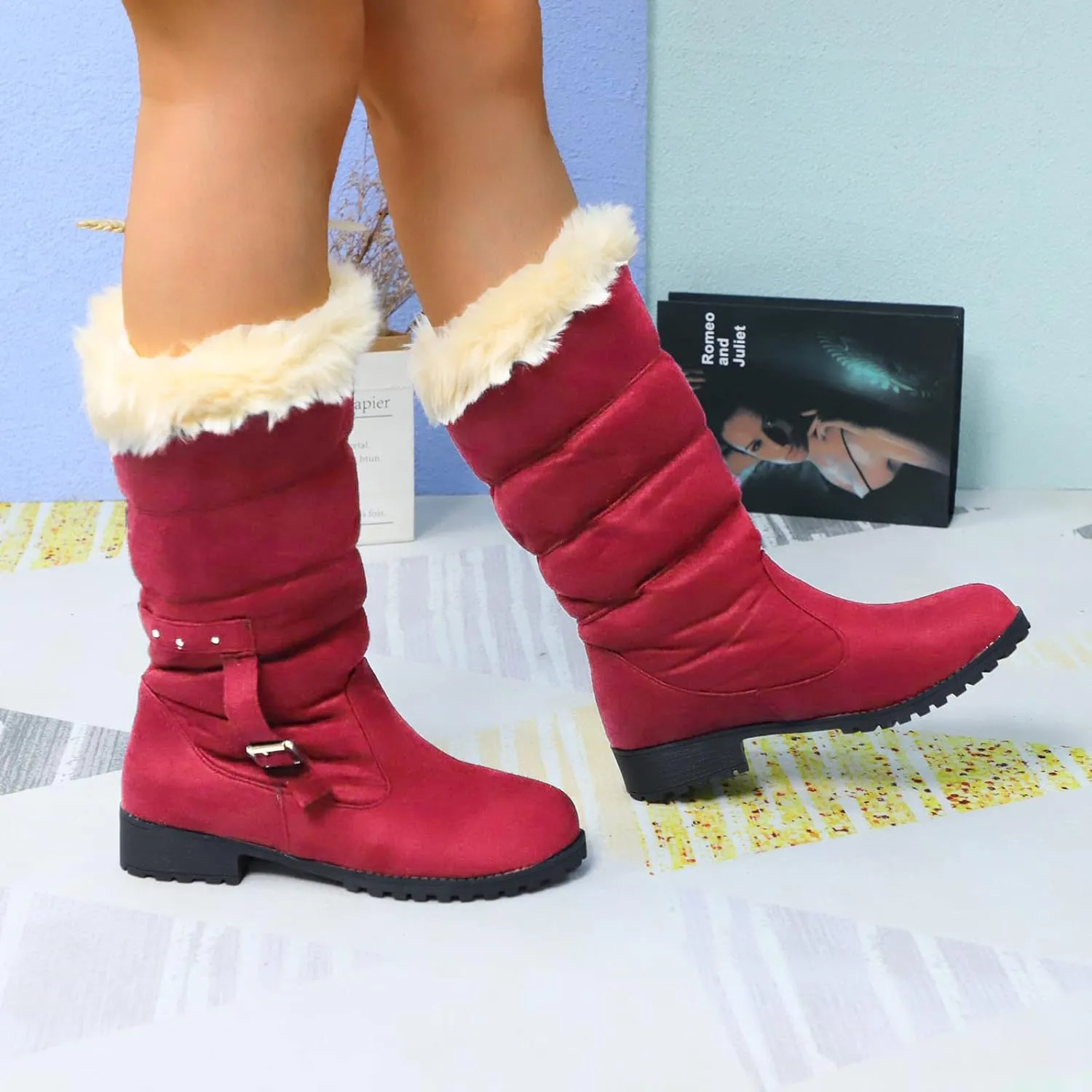 Waterproof Winter Boots Women Zipper Womens Non Slip Waterproof Snow Boots Women's Winter Boots Size 9 Wide Width Zapatos Para La Nieve De Mujer De Hule Botas De Invierno Para Mujeres