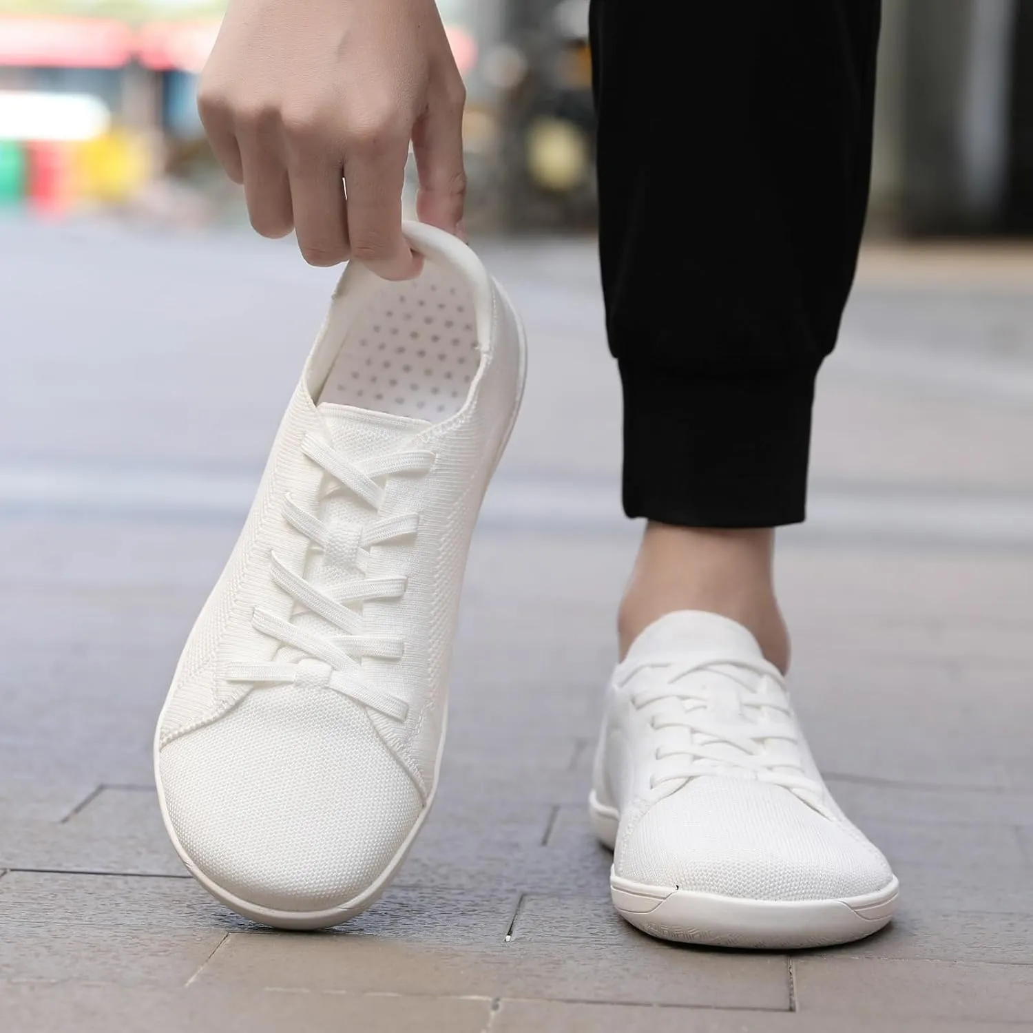 Women's Fashion Sneakers Wide Toe Box Barefoot Shoes Mesh Breathable Slip on Athletic Hiking Sports Shoes Casual Minimalist Summer Walking Sneakers