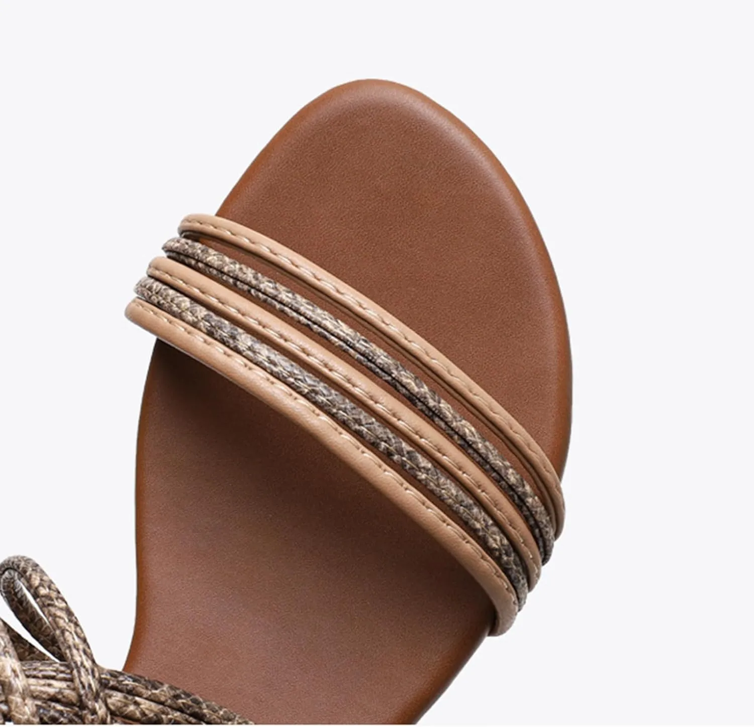 Womens Open Toe Flats Comfortable Dressy Ankle Strappy Flat Sandals Boho Beach Shoes Gladiator Shoes Roman Style Lightweight, Breathable, Casual, Slip On, Fashion Walking Sandal