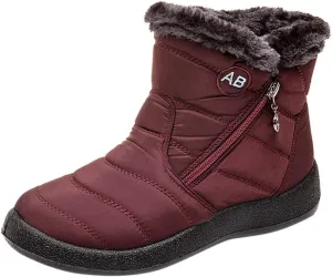 Womens Snow Boots Slip on Womens Waterproof Winter Ankle Boots Winter Boots for Women Snow Waterproof Waterproof Non Slip Work Boots for Women Botas De Frio Para Mujer Sales Clearance