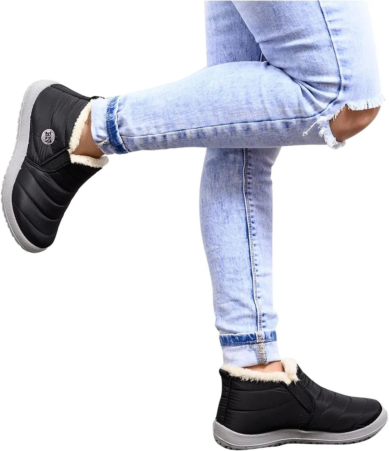 Women's Snow Boots Waterproof Insulated Snow Booties for Women Waterproof Snow Boots for Women 7.5 Wide Women's Winter Booties Slippers Tall Winter Boots for Women with Heel