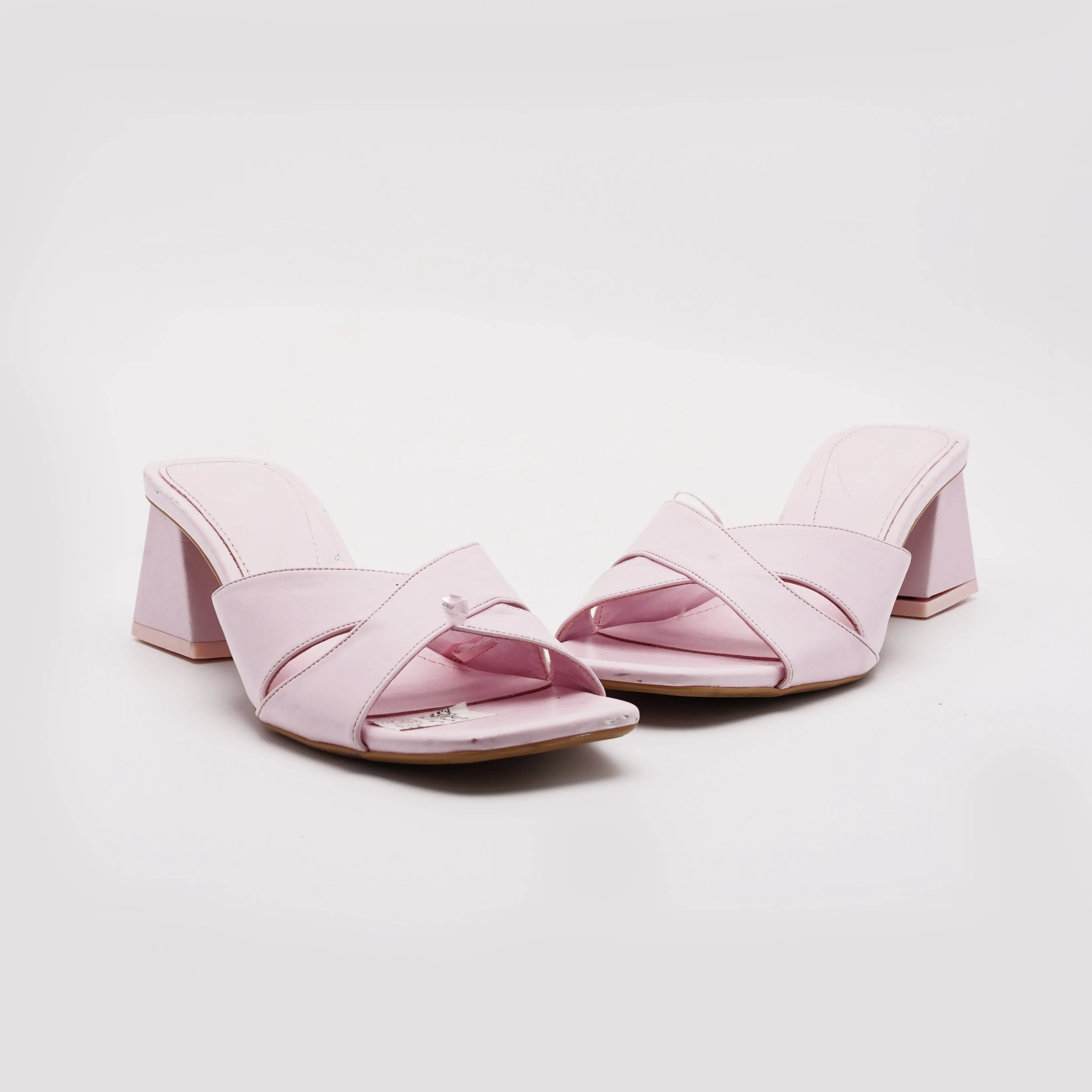 Zara Cros Over Block Heel